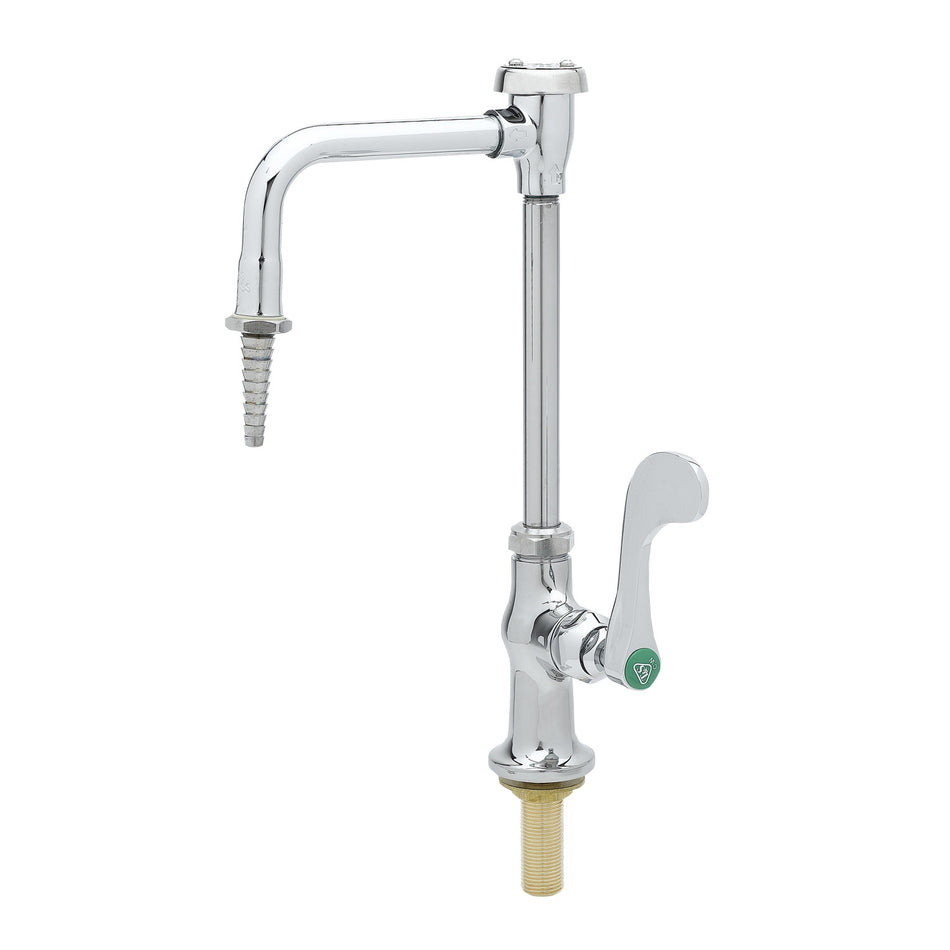 Lab Faucet, Single Temperature, VB Swing Nozzle, Serrated Tip, 4" Wrist Handle