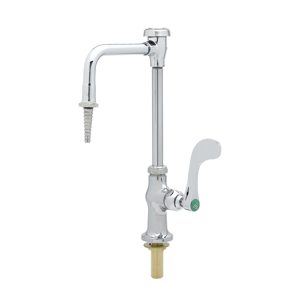 Lab Faucet, Single Temp, Swivel/Rigid VB Nozzle, Serrated Tip, 4" Wrist-Action Handles