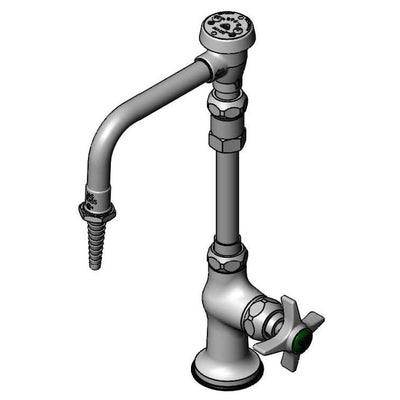 T&S Brass BL-5709-09 Single Temp Lab Faucet - Swivel Vacuum Breaker Nozzle & Serrated Tip