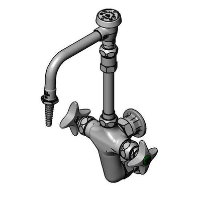 T&S Brass BL-5735-09 Lab Vertical Mixing Faucet - Swivel Vacuum Breaker Nozzle & Serrated Tip