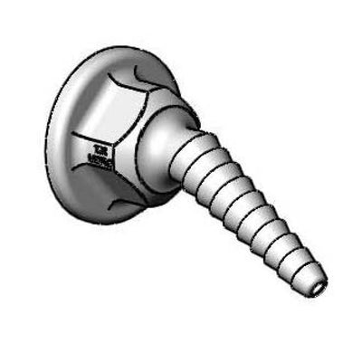 T&S Brass BL-9550-01WHT Panel Flange & Angled Tip - White