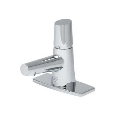 T&S Brass BP-0723-4DP LakeCrest Metering Lavatory Faucet - 4" Deck Plate & 0.5 GPM VR
