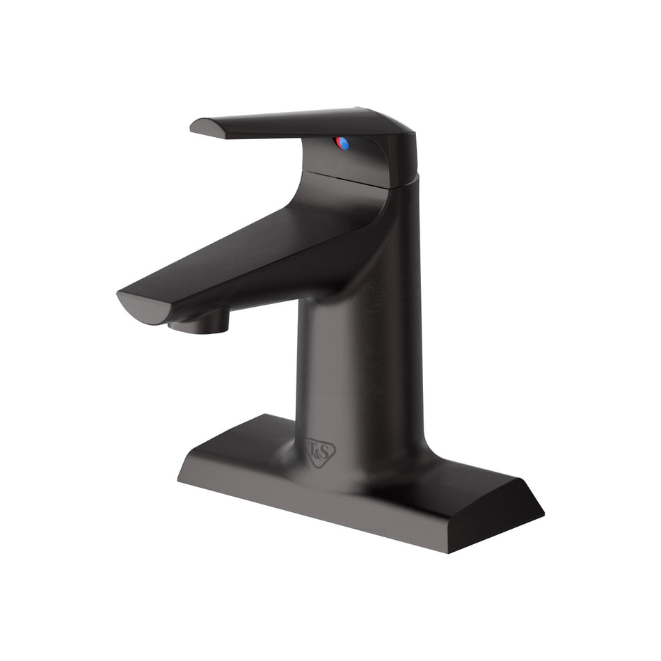 LakeCrest Aesthetic Single Handle Escutcheon Faucet, Matte Black