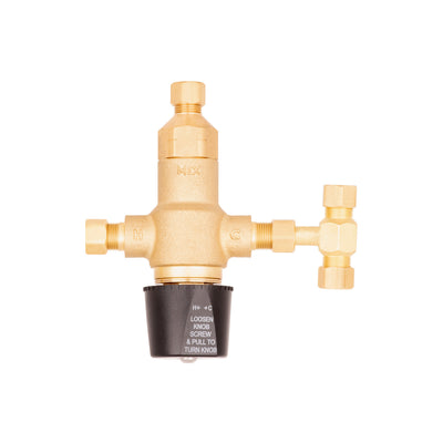 T&S Brass BP-TMV-38C-CBT Thermostatic Mixing Valve with Cold Bypass Tee - 3/8" Compression