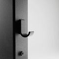 Rockless Table bar height base with integrated purse hook mounted on the steel column