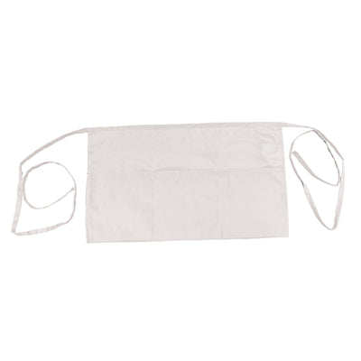 Thunder Group CA1322WH 13 Inch Waist Apron with 3 Pockets White Poly/cotton