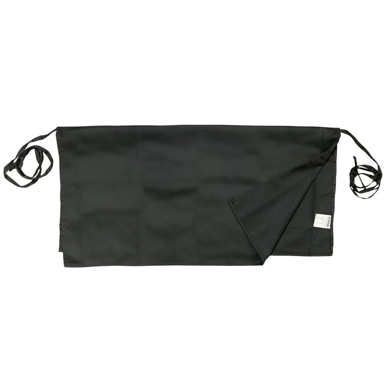 Thunder Group CA1734BK 17 Inch Waist Apron Black Four-way Reversible Poly/Cotton