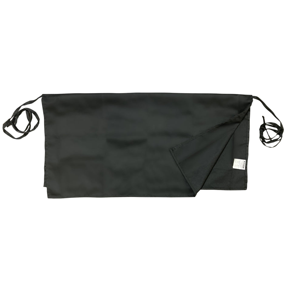 Thunder Group CA1734BK 17 Inch Waist Apron Black Four-way Reversible Poly/Cotton