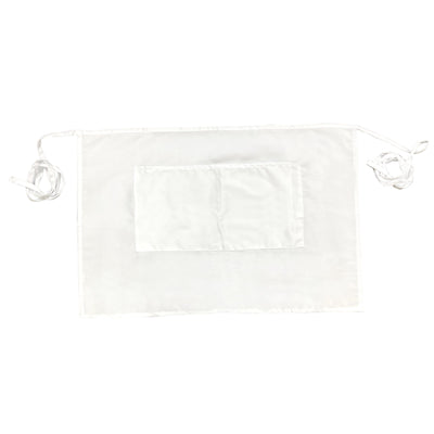 Thunder Group CA1928WH 19 Inch Waist Apron with 2 Pockets White Poly Cotton
