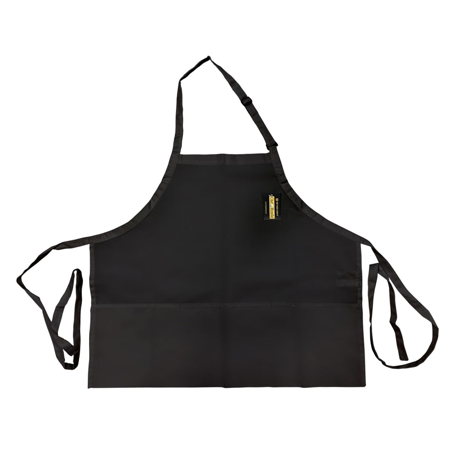 Thunder Group CA2427BK 24 Inch Bib Apron Black 3 Pocket Poly/cotton