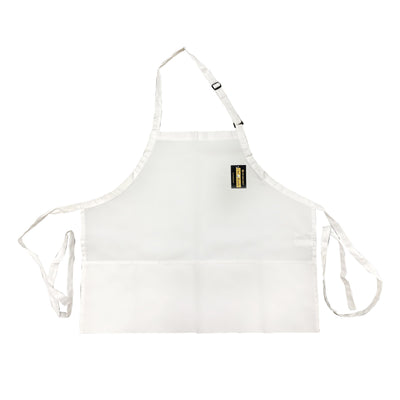 Thunder Group CA2427WH 24 Inch Bib Apron White Mid-length with 3 Pockets Poly/cotton