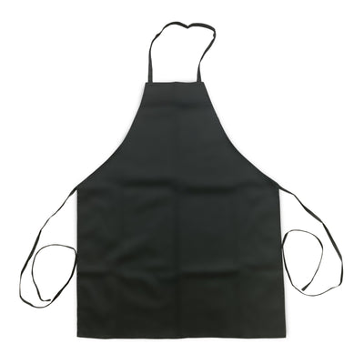 Thunder Group CA3226BK 32 Inch Chef Regalia Bib Apron Full-length Black Poly/cotton