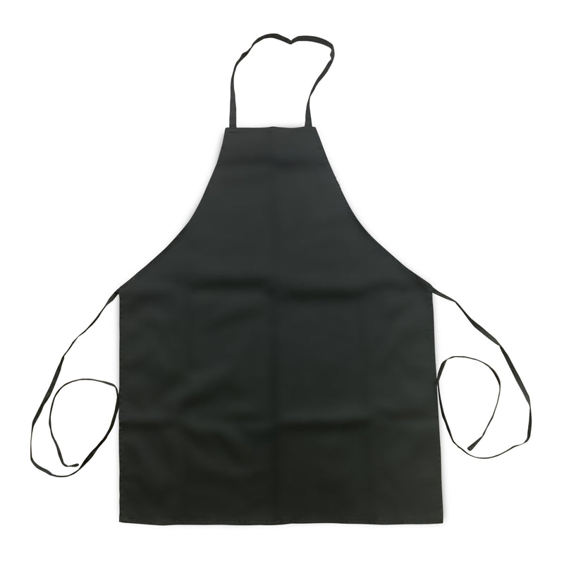 Thunder Group CA3226BK 32 Inch Chef Regalia Bib Apron Full-length Black Poly/cotton