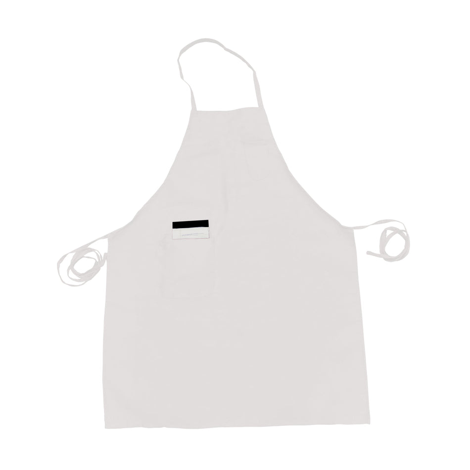 Thunder Group CA3326WH 26 Inch Chef Regalia Bib Apron White Poly Cotton with Pocket