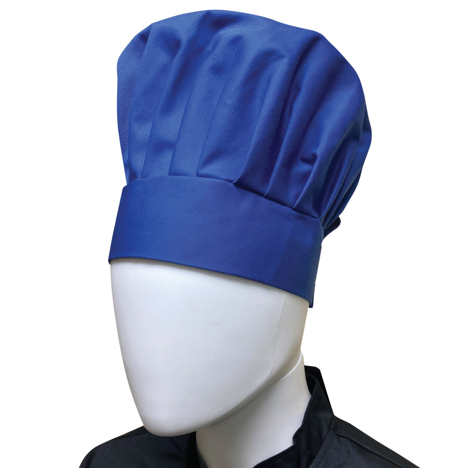 Thunder Group CH013BL Adjustable Chef Hat Polycotton Blue 13.5 Inch High