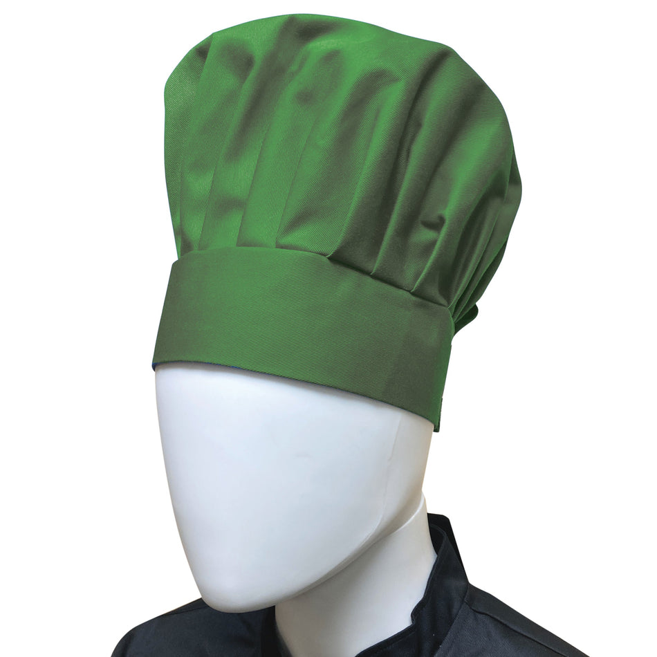 Thunder Group CH013LG Adjustable Velcro Closure Chef Hat Olive Green Poly/Cotton