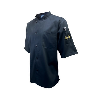 Thunder Group CJ710BK3XL Cook's Shirt 3x-large Ventilated Short Sleeve Black Poly/cotton