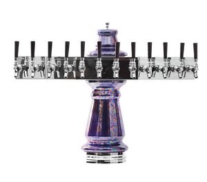 Micro Matic CT500E-12KR 12 Inch Glycol Cooled Draft Tower Ceramic with Faucets