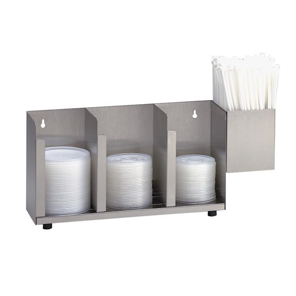 DISPENSE-RITE - CTLD-15A - Countertop Cup, Lid & Straw Organizer