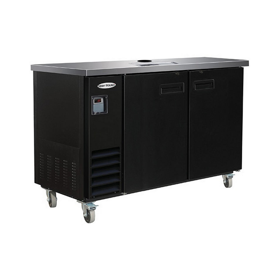 Serv-Ware 49" Direct Draw Kegerator, 2-Kegs Commercial Under-Bar Keg Cooler