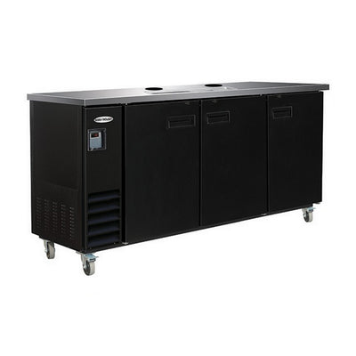 Serv-Ware 73" 2-Tap Direct Draw Kegerator, 3-Kegs Commercial Keg Cooler