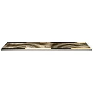 Micro Matic DP-120DSSPVD-39 39 Inch Surface Mount Drip Tray Trough Stainless Steel and Brass
