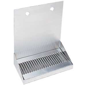 Micro Matic DP-322D-2 12 Inch Drip Tray Trough Wall Mount Stainless Steel with Screen