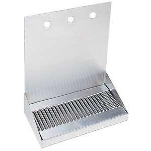 Micro Matic DP-322D-3 12 Inch Wall Mount Drip Tray Trough Stainless Steel with Screen