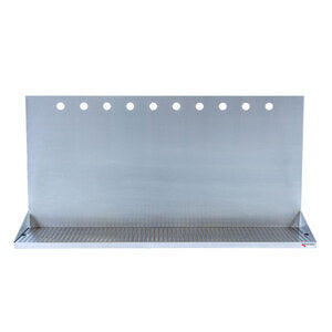 Micro Matic DP-332ELD-10-3-18 36 Inch Wall Mount Drip Tray Stainless Steel with 10 Holes