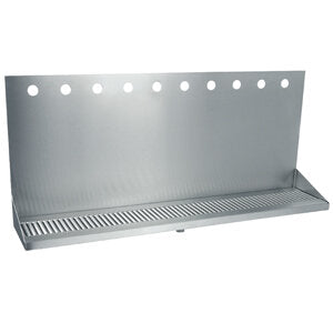 Micro Matic DP-332ELD-10-3 36 Inch Wall Mount Drip Tray Trough Stainless Steel with Screen