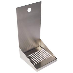 Micro Matic DP-721D 6 Inch Wall Mount Drip Tray Trough with Louvered Screen Stainless Steel