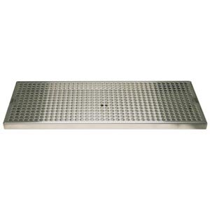 Micro Matic DP-820D-18 18 Inch Surface Mount Drip Tray Trough Stainless Steel with Perforated Screen