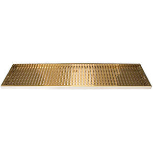 Micro Matic DP-820DSSPVD-36 36 Inch Drip Tray Trough Stainless Steel with Brass Screen