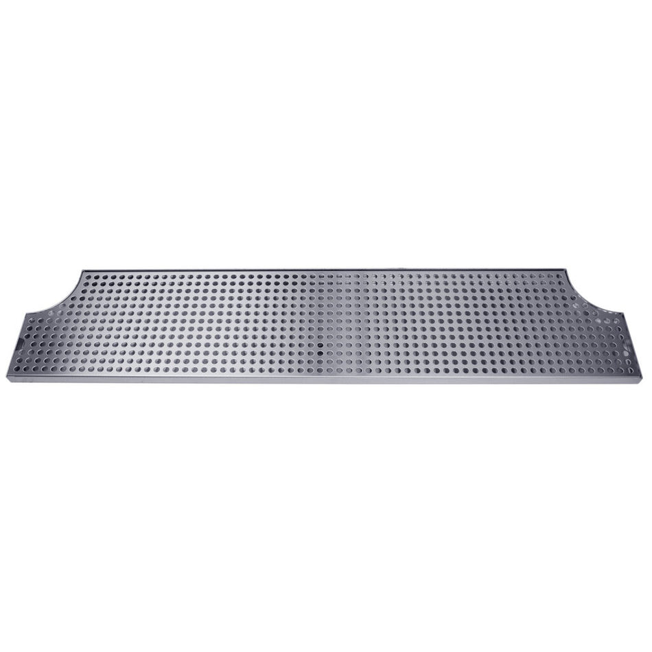 Micro Matic DP-MET-H-40-Z Surface Mount Drip Tray Trough w/ 5/8" Drain - 40"W x 8 1/2"D, Stainless Steel