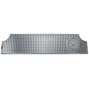 Micro Matic DP-MET-H-40GR-Z 40 Inch Drip Tray Trough with Glass Rinser Stainless Steel