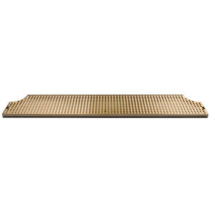 Micro Matic DP-MET-H-PVD-40-Z 40 Inch Drip Tray Trough Surface Mount Stainless Steel with Perforated Brass Screen