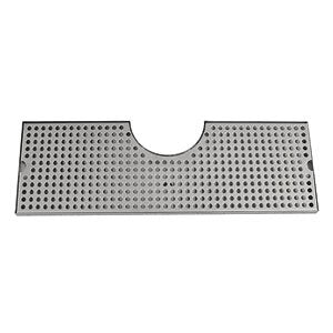 Micro Matic DP-MET-T-24-Z Surface Mount Drip Tray Trough w/ 5/8" Drain - 24"W x 8 1/2"D, Stainless Steel