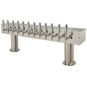 Micro Matic DPT412PSS-3 36 Inch Draft Beer Dispensing Tower Countertop Air Cooled Stainless Steel with 12 Faucets