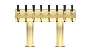 Micro Matic DPT48PVDKR 30 Inch Glycol Cooled Draft Beer Tower Countertop Stainless Steel