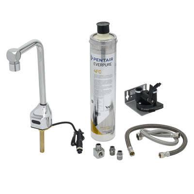 T&S Brass EC-1210-08-WFK ChekPoint Sensor Glass Filler & Water Filtration Kit - 8" Clearance