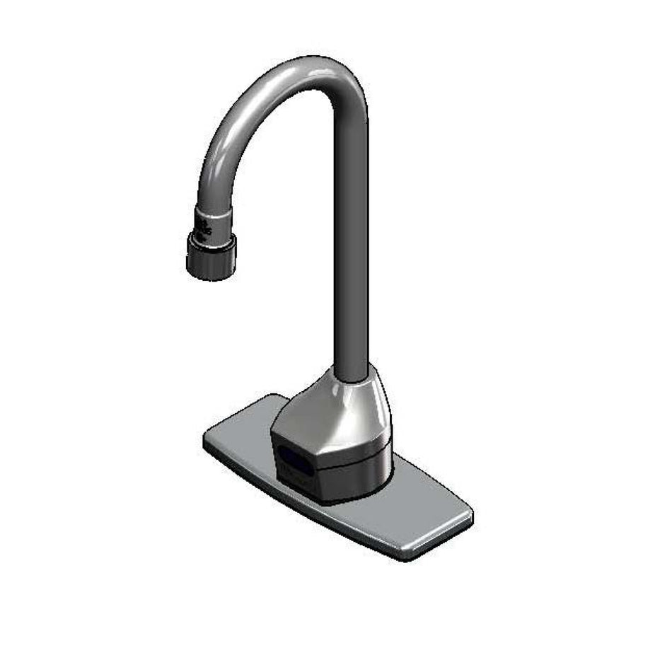 T&S Brass EC-3100-4DP-HG ChekPoint Sensor Faucet - 4" Deck Plate, Hydrogenerator & 2.2 GPM VR Aerator