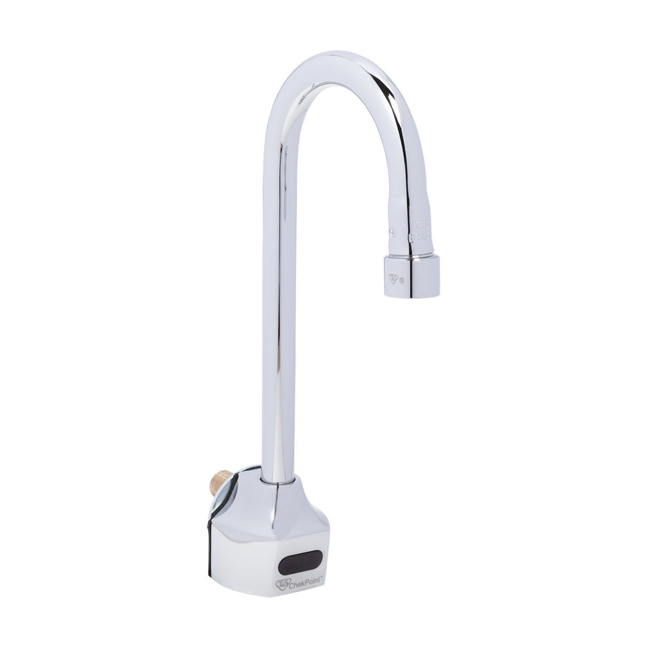 T&S EC-3101 Wall Mount Electronic Faucet - Single Hole, Rigid Gooseneck, 100-240v/1ph