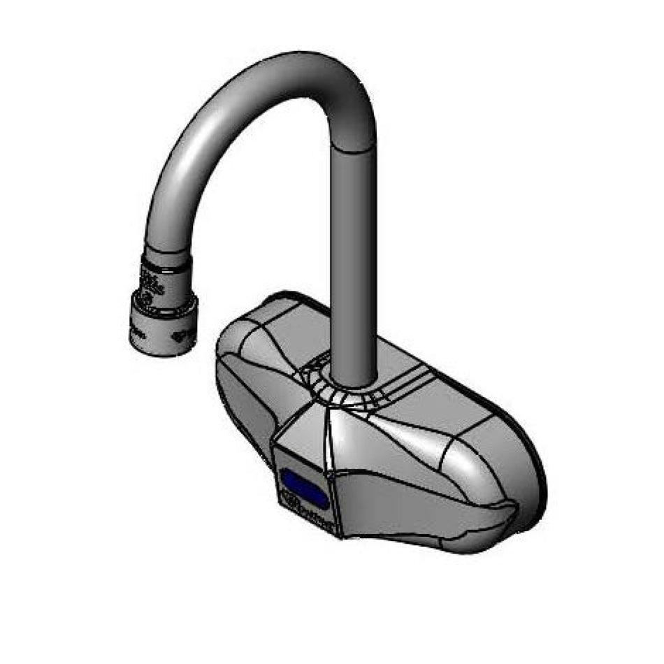 ChekPoint Sensor Faucet, 4" Wall Mount, Rigid Gooseneck, VR 2.2 GPM Aerator (Two-Hole Installation Design)