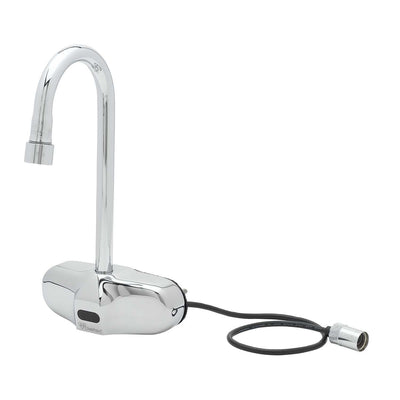 T&S Brass EC-3105 ChekPoint 4" Wall Mount Sensor Gooseneck Faucet - Polished Chrome