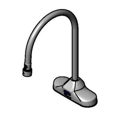T&S Brass EC-3107-7XF1THG ChekPoint Sensor Faucet - 4" Mount, 8" Gooseneck, TMV & Hydrogenerator