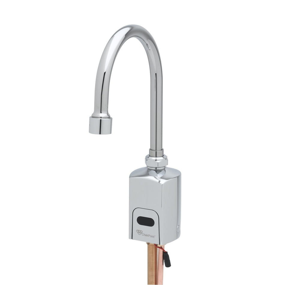 ChekPoint Sensor Faucet, ADE, Single Hole Deck Mt, Gooseneck, VR 0.5 GPM / 1.9 LPM Spray Device, TMV, Hydrogenerator