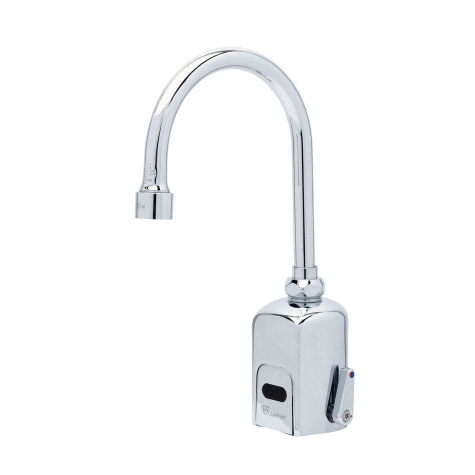 T&S EC-3130 Deck Mount Electronic Faucet - Single Hole, Swivel/Rigid Gooseneck, 100-240v/1ph