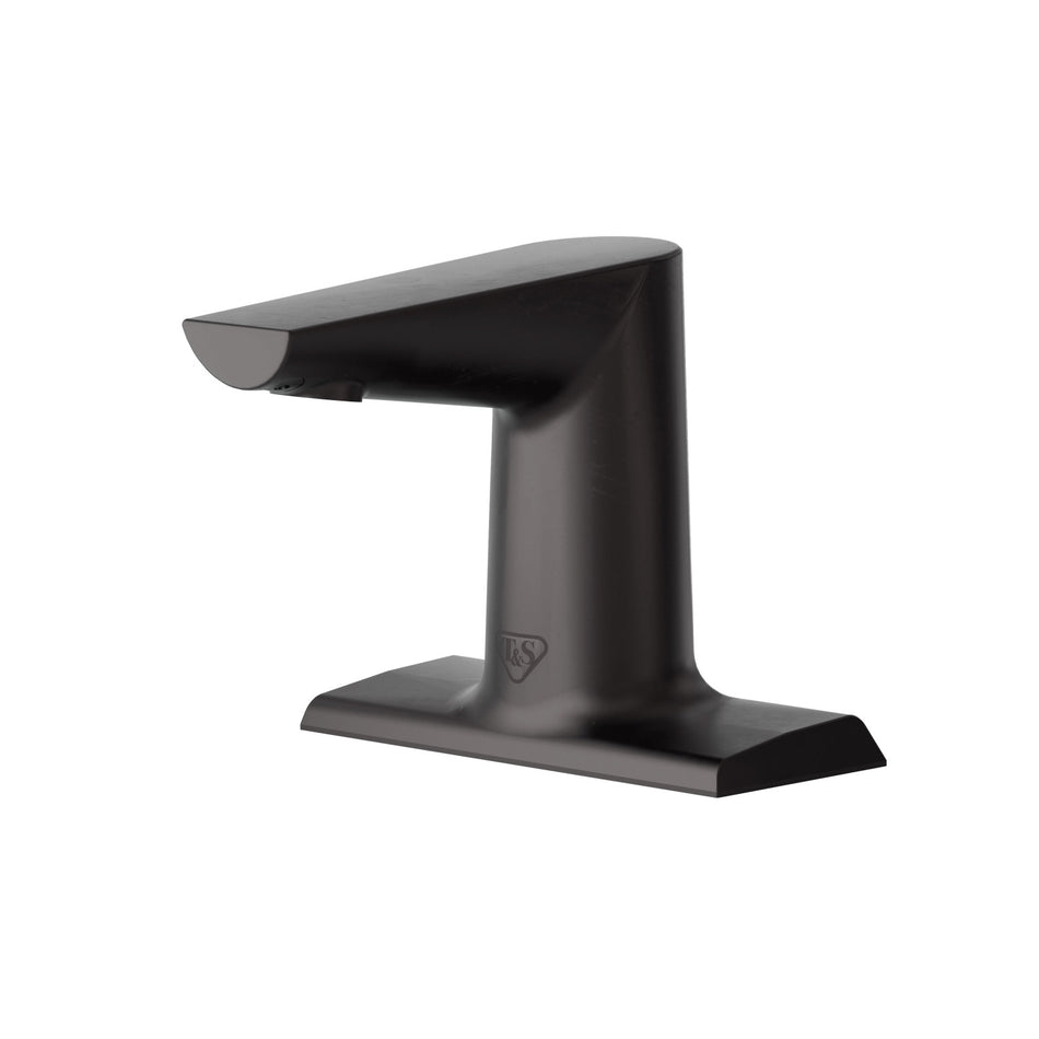 WaveCrest Lavatory Sensor Faucet, 4" Deck Mount, Matte Black, 0.5 GPM / 1.9 LPM VR Hidden Spray Device, Low Flow Hydrogenerator