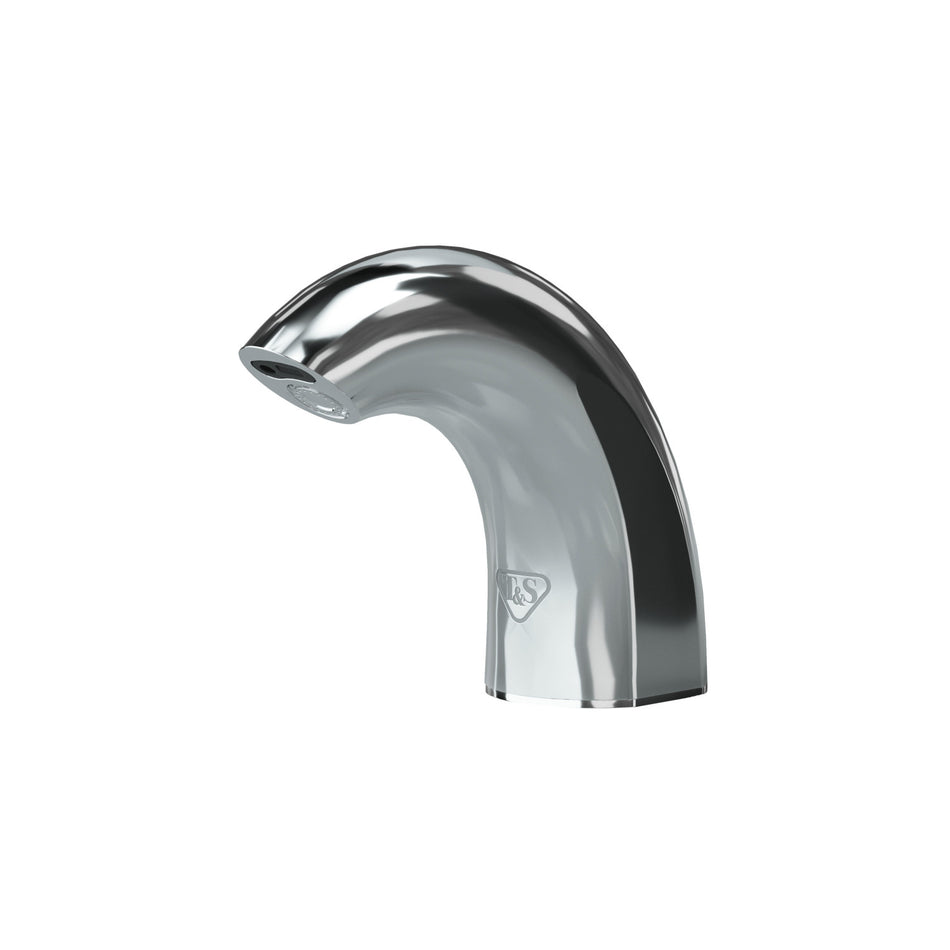WaveCrest Compact Cast Spout Sensor Lavatory Faucet, Single Hole Deck Mount, Polished Chrome, 0.5 GPM / 1.9 LPM VR Hidden Spray Device