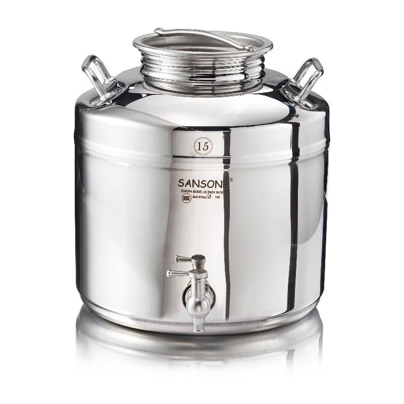【ヒロ】SANSONE製ステンレスウォータージャグ5リットル 5 Gallon Stainless Steel Water Dispenser — Sansone, Made in Italy
